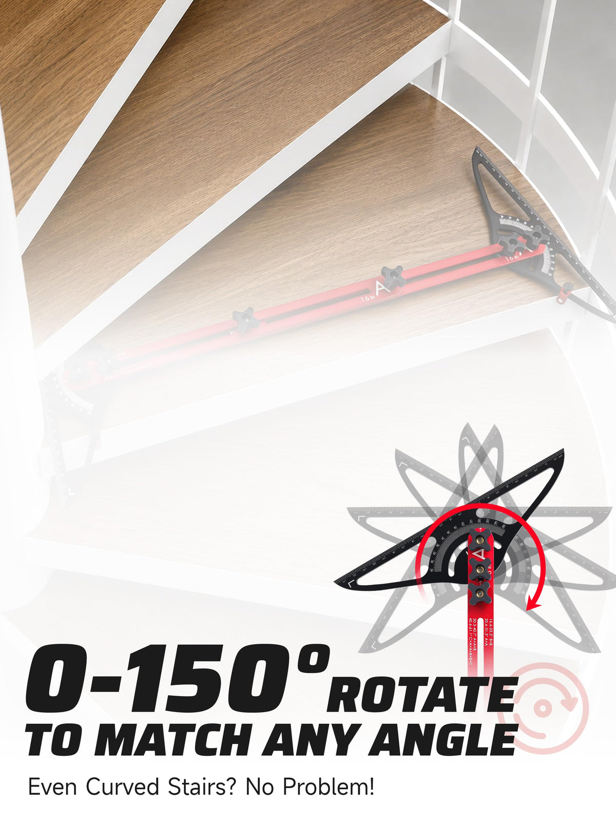 Stair Tread Template Tool for DIYers & Professional Carpenters