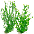 23" Tall Aquarium Plastic Plants - 2 Pack Soft Fish Tank Decor, Artificial Green Grass Cluster for Aquariums, Safe