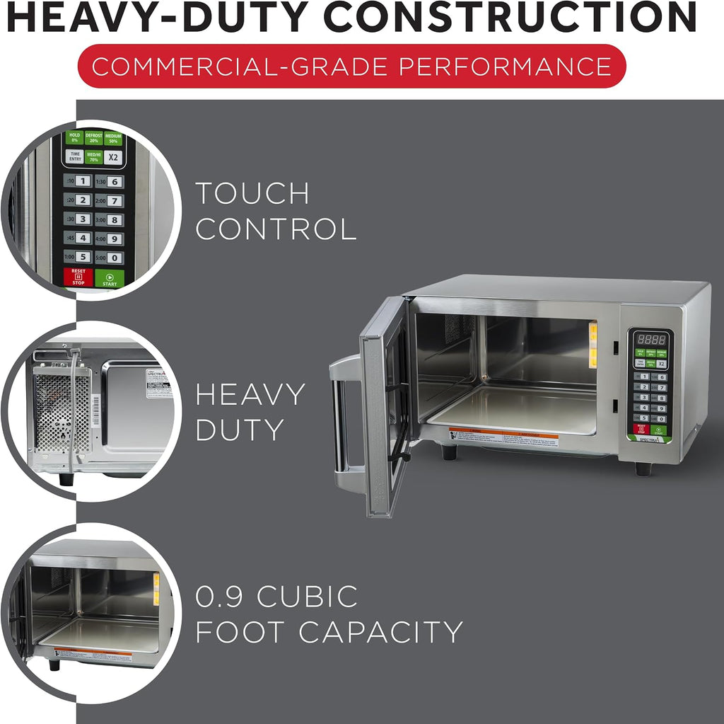 0.9 Cubic Feet Commercial Microwave, Touch Controls