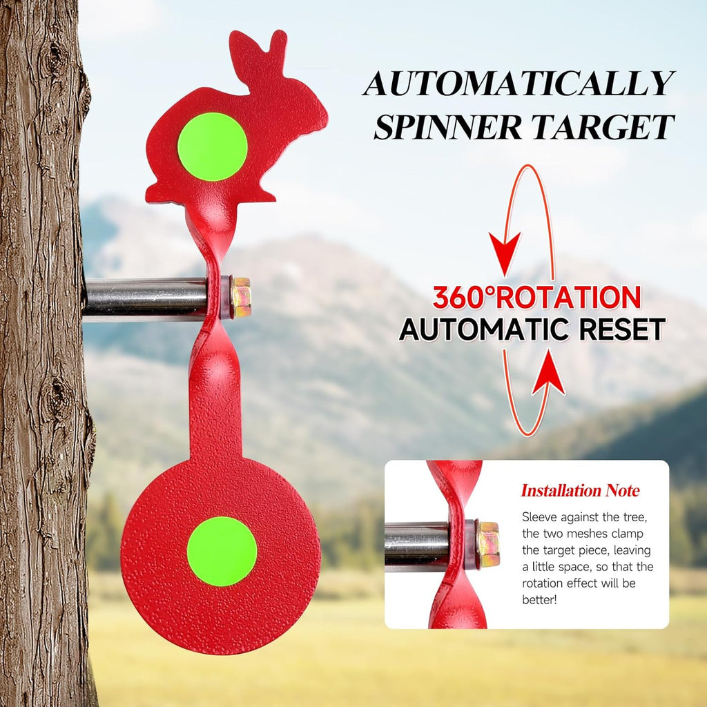 BB Gun Targets Set Hunting & Shooting Targets Spinning Steel - Bear, Bird, and Rooster Sets Three Different Designs