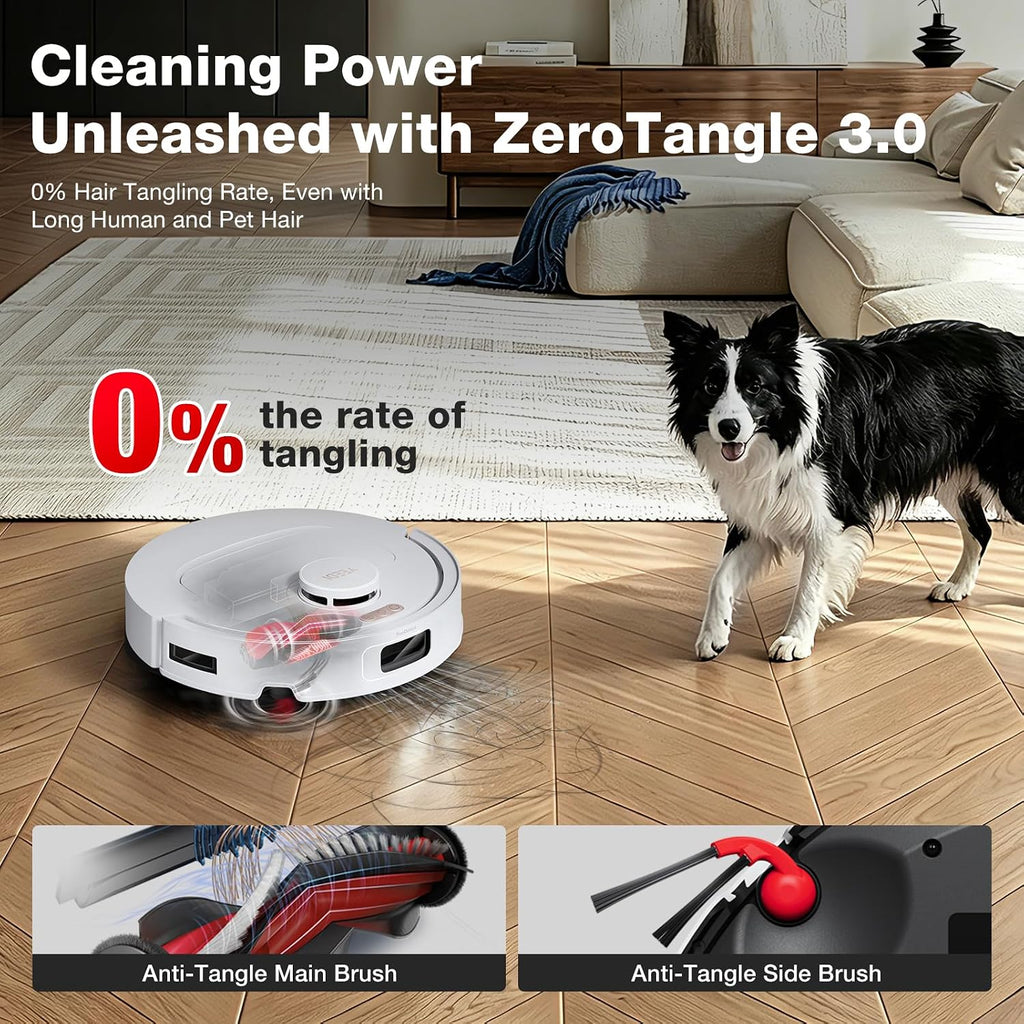 by ECOVACS M12 PRO Gen2 Robot Vacuum and Mop, 25000Pa Suction | ZeroTangle 3.0, LDS Laser Navigation, Auto Mop Pads