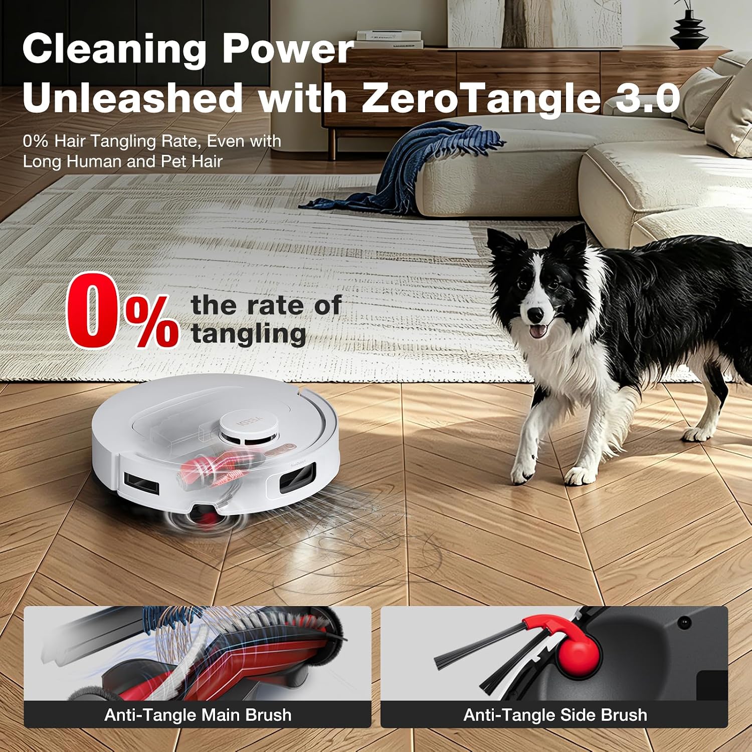 by ECOVACS M12 PRO Gen2 Robot Vacuum and Mop, 25000Pa Suction | ZeroTangle 3.0, LDS Laser Navigation, Auto Mop Pads
