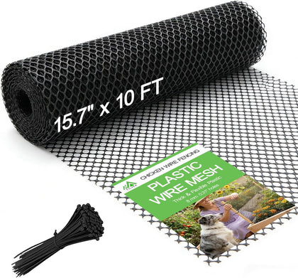 15.7" x10' Plastic Mesh Fence Roll,Heavy Duty Chicken Wire