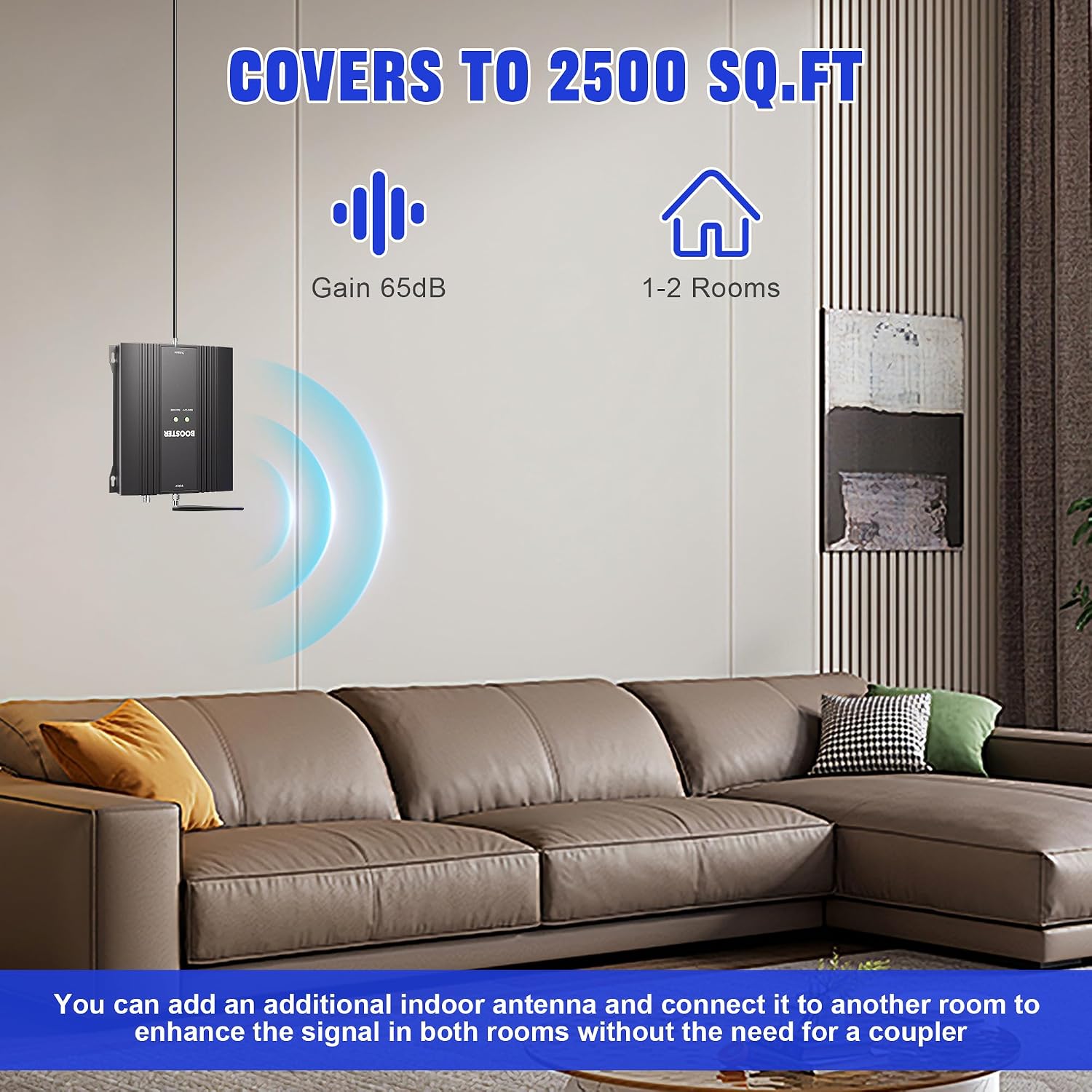 Cell Phone Signal Booster for Home T-Mobile, AT&T & US Cellular, Band 12/17/4/66 Cellular Amplifier, Boost High-Speed