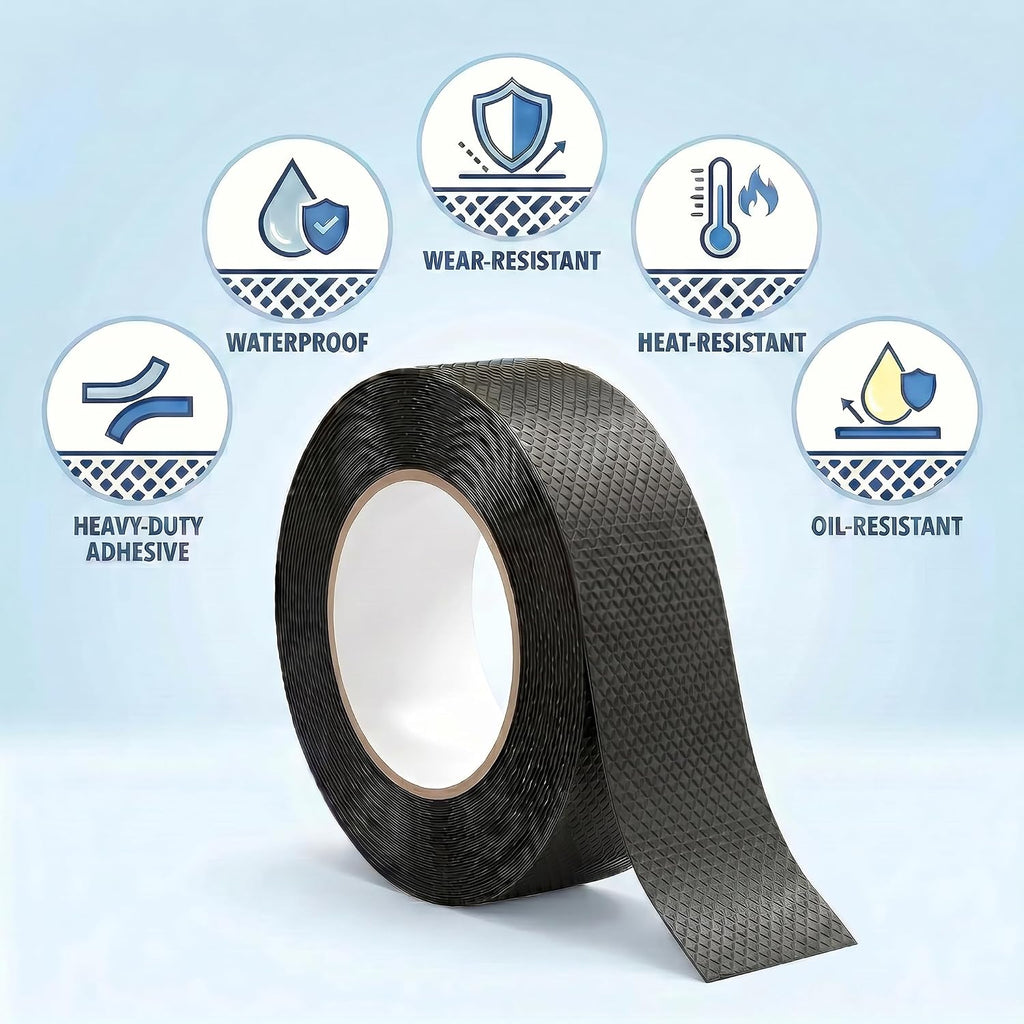 Rubber Grip Tape, Waterproof Anti Slip Tape with Strong Adhesive Back