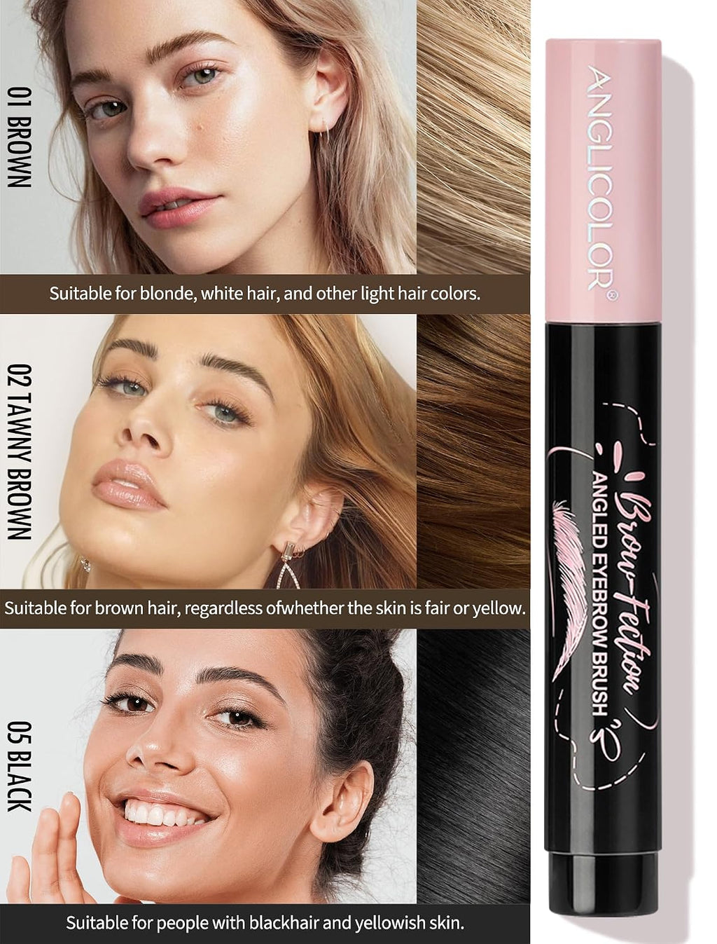 Microblading Eyebrow Pen, Eyebrow Brush, Natural Hair-Like Brows
