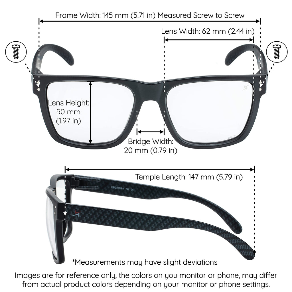 ANSI Z87+ X-Large Clear Lens Safety Sunglasses Side Shield