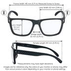 ANSI Z87+ X-Large Clear Lens Safety Sunglasses Side Shield