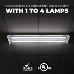 4 Pack T5 Ballast 4 Lamp, Replacement for ICN-4S54-90C-2LS-G