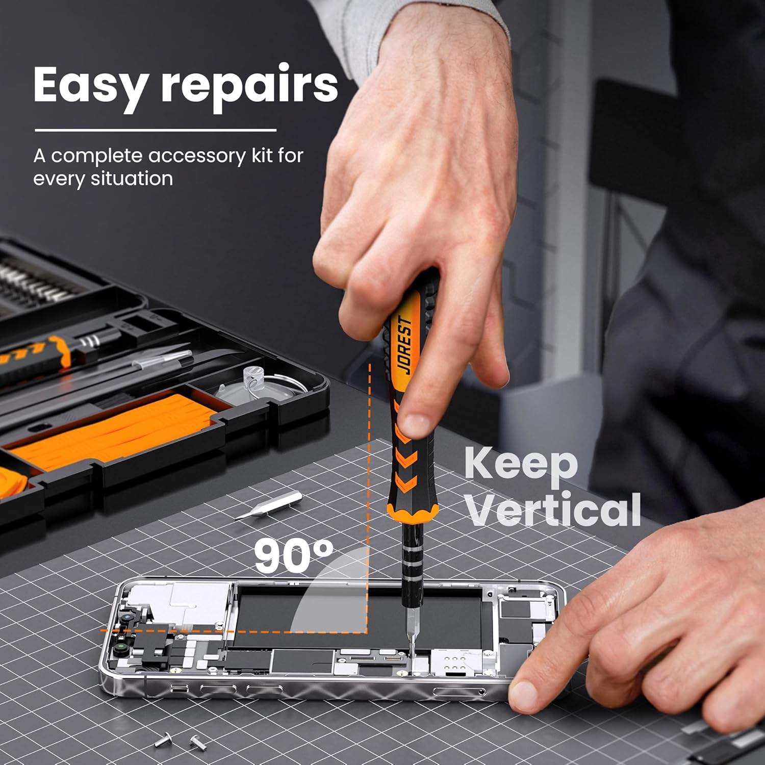 59Pcs Small Precision Screwdriver Set with Torx T5, T6, T8, Mini Repair Tool Kit for Macbook, Computer, Laptop