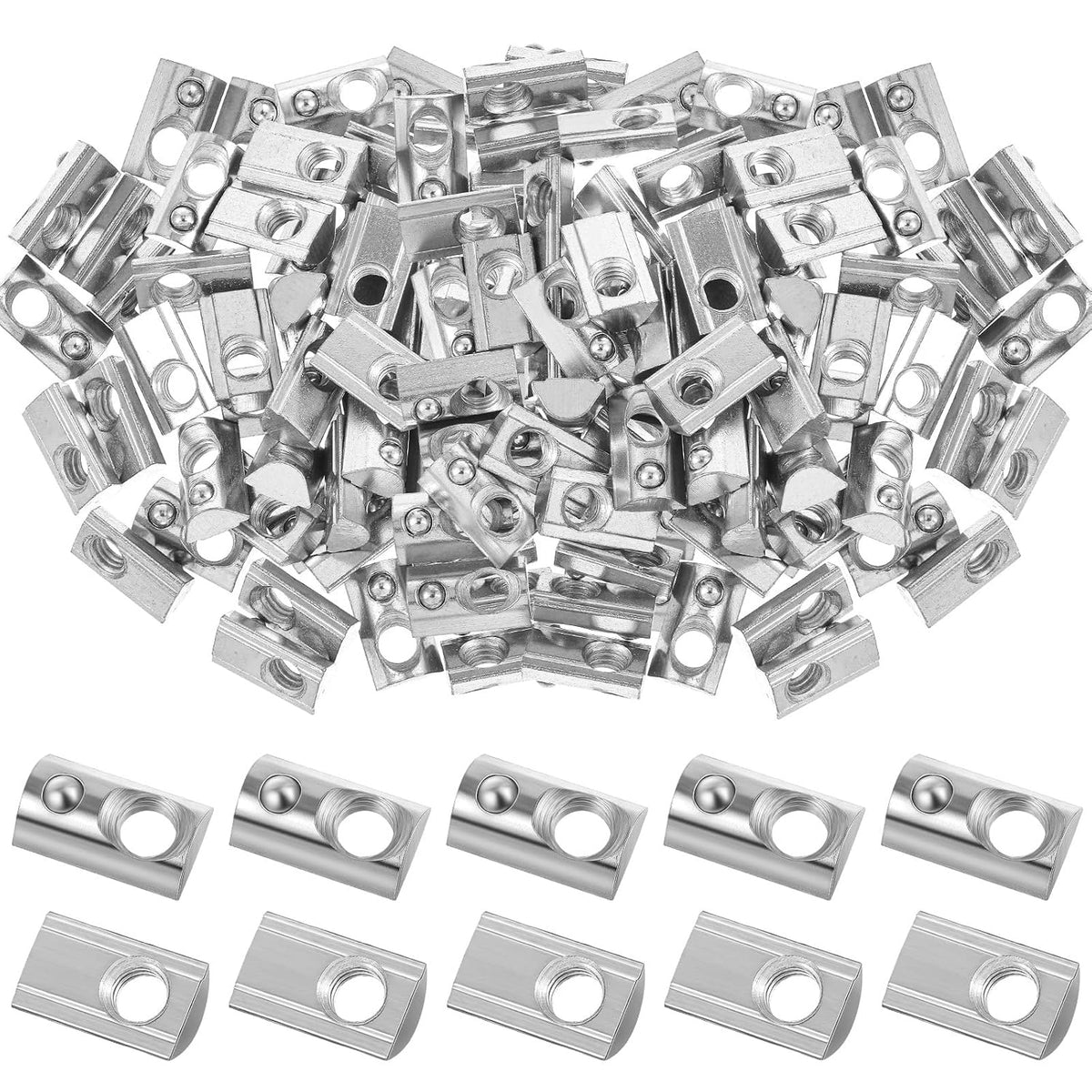 Yaocom 100 Pcs 2020 Series M3 T Nuts Half Roll in Spring