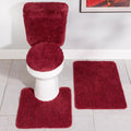 Stoneberry Home Plush 5-Piece Bath Rug Set, Soft, Non-Slip Bathroom Rugs, Absorbent and Quick-Drying Bath Mat, Lid