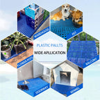 Plastic Pallets, Plastic Pallets for Basement Storage, Nestable Lightweight Waterproof for Basement Garage