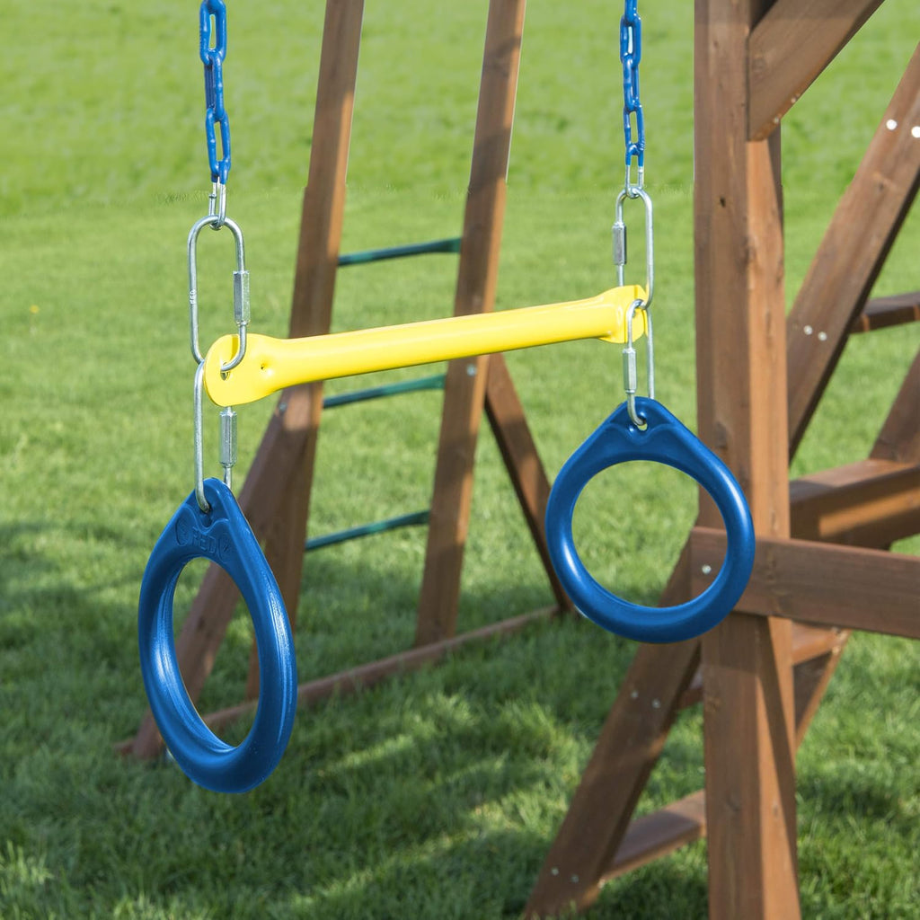 WS 5100 2 Pack of Green Swing Seats with Ring/Trapeze Combo Swing Swing Set Refresher Bundle, Green