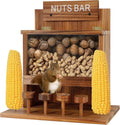 Squirrel Feeder for Outside Tree, Squirrel Picnic Table Feeder for Outdoors Corn Cob Peanut Feeder Funny Chipmunk