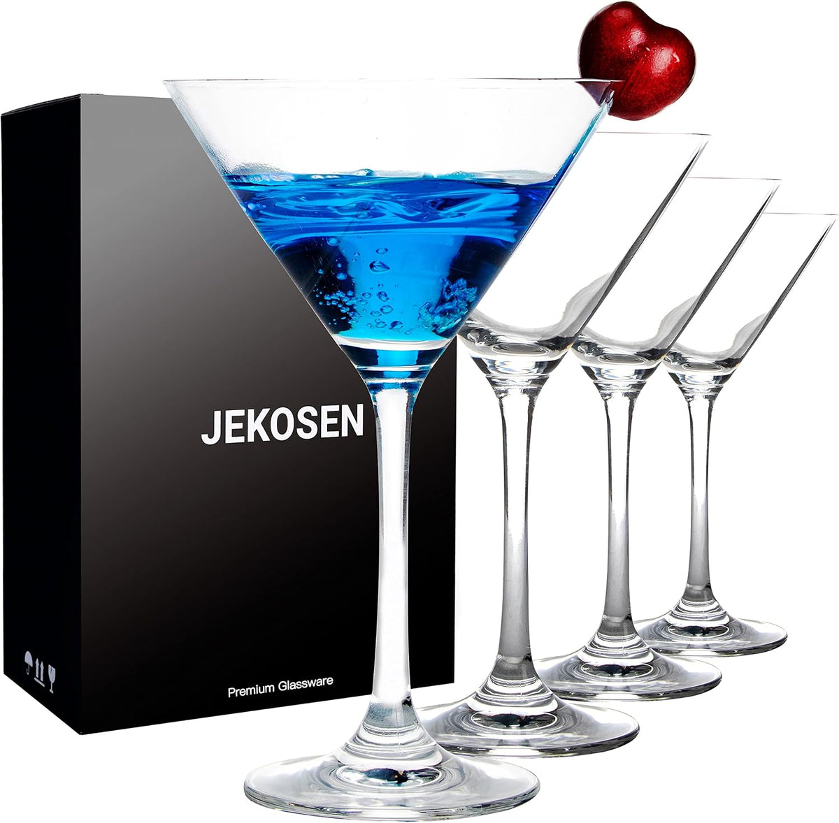 Crystal Martini Cocktail Glasses 9 Ounce Set of 4 With Premium Gift Box Premium Strong Lead-Free Clear for Bar Martini