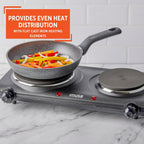 Double Electric Hot Plate, Black