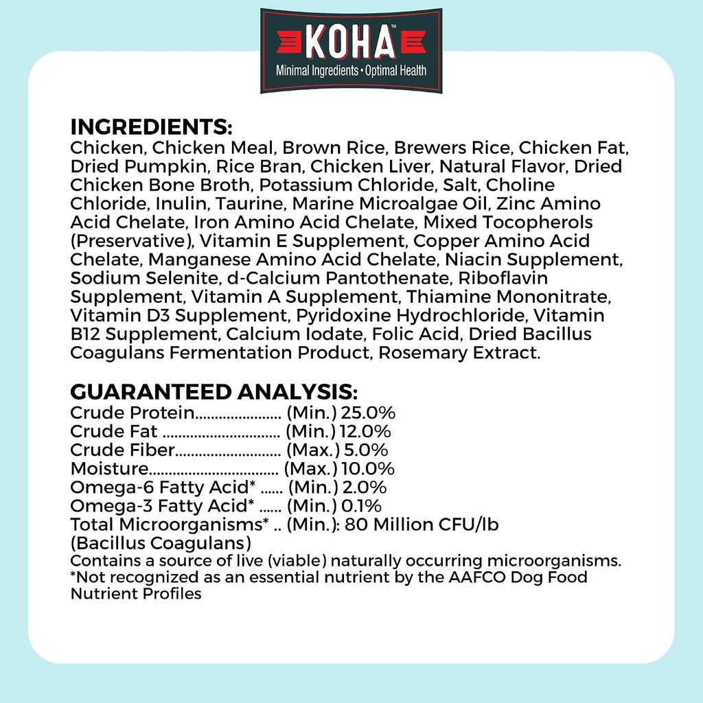 Limited Ingredient Bland Diet for Dogs, Chicken & Brown Rice, 20lb