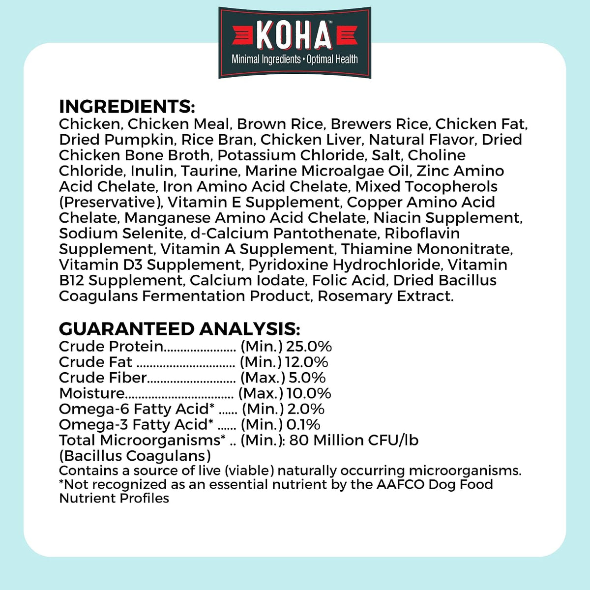 Limited Ingredient Bland Diet for Dogs, Chicken & Brown Rice, 20lb