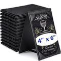 12 Pack Leather Table Tents Double Sided Menu Holders, 4 x 6 Inch