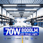 hykolity 4FT LED Shop Light Linkable,8000LM(300w Equivalent),5000K