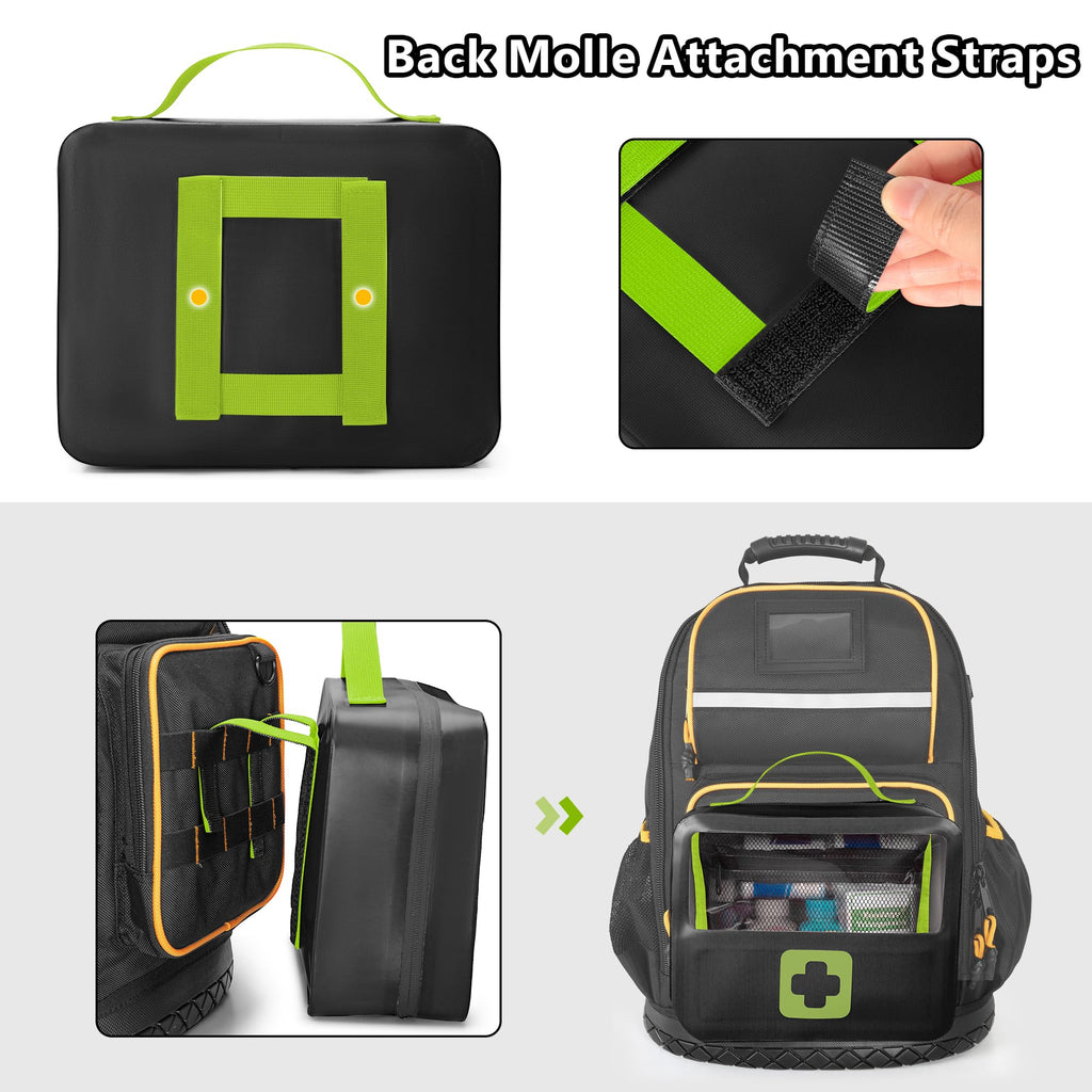 Waterproof Empty First Aid Bag with a Detachable Panel