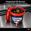 Spill-Less DrainMate 14 Quart Oil Drain Pan/Container - Made in USA