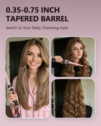 5 in 1 Curling Iron Set, Ceramic Curling Wand & Flat Iron