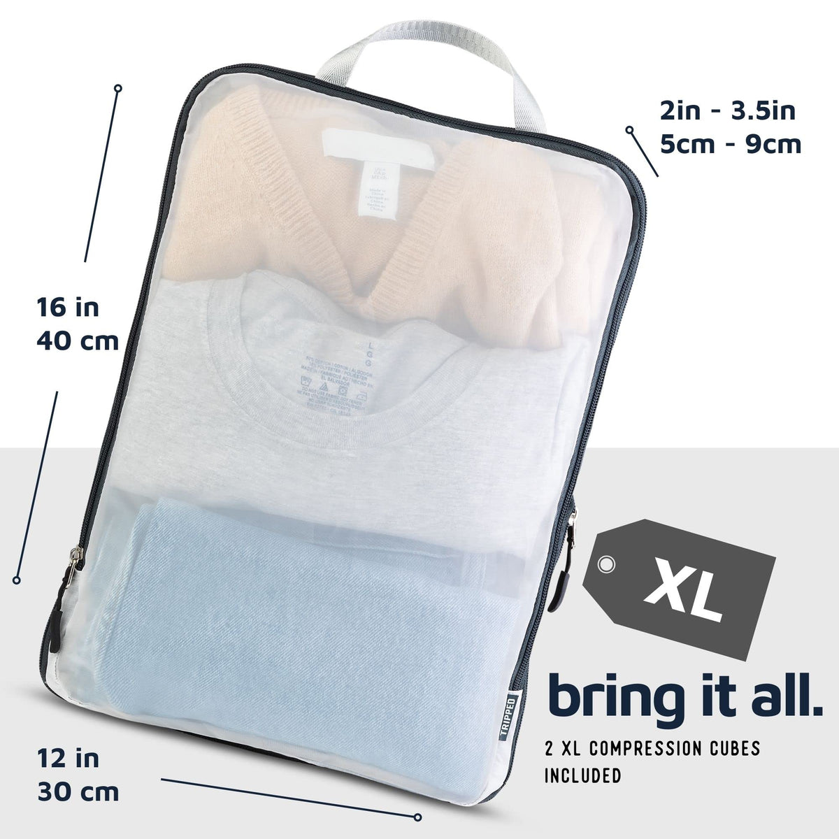 Large Compression Packing Cubes with Mesh 6-Piece Set