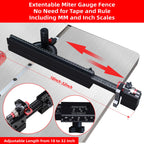 GOINGMAKE Table Saw Miter Gauge for Table Saw with Micro Adjust Flip Stop