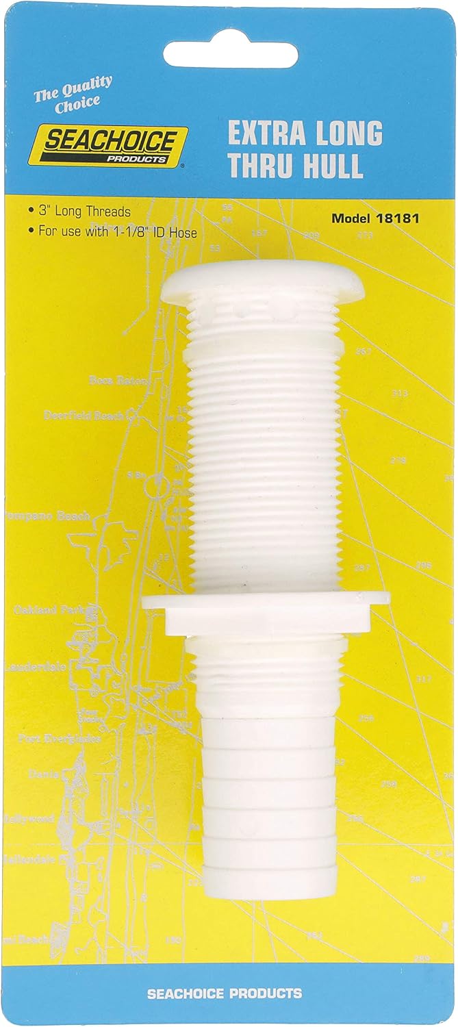 Seachoice Polypropylene Extra Long Thru-Hull Connector