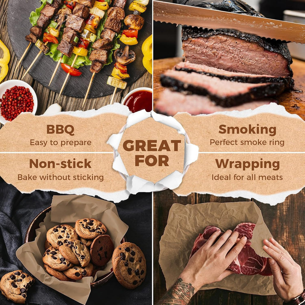 Brown Butcher Paper Roll, 18" x 180', Food-Grade Paper