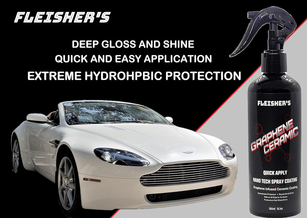 FLEISHERS Graphene Ceramic Spray Coating, Incredible Shine and Protection for Car Paint, Extreme Water Beading, Safe