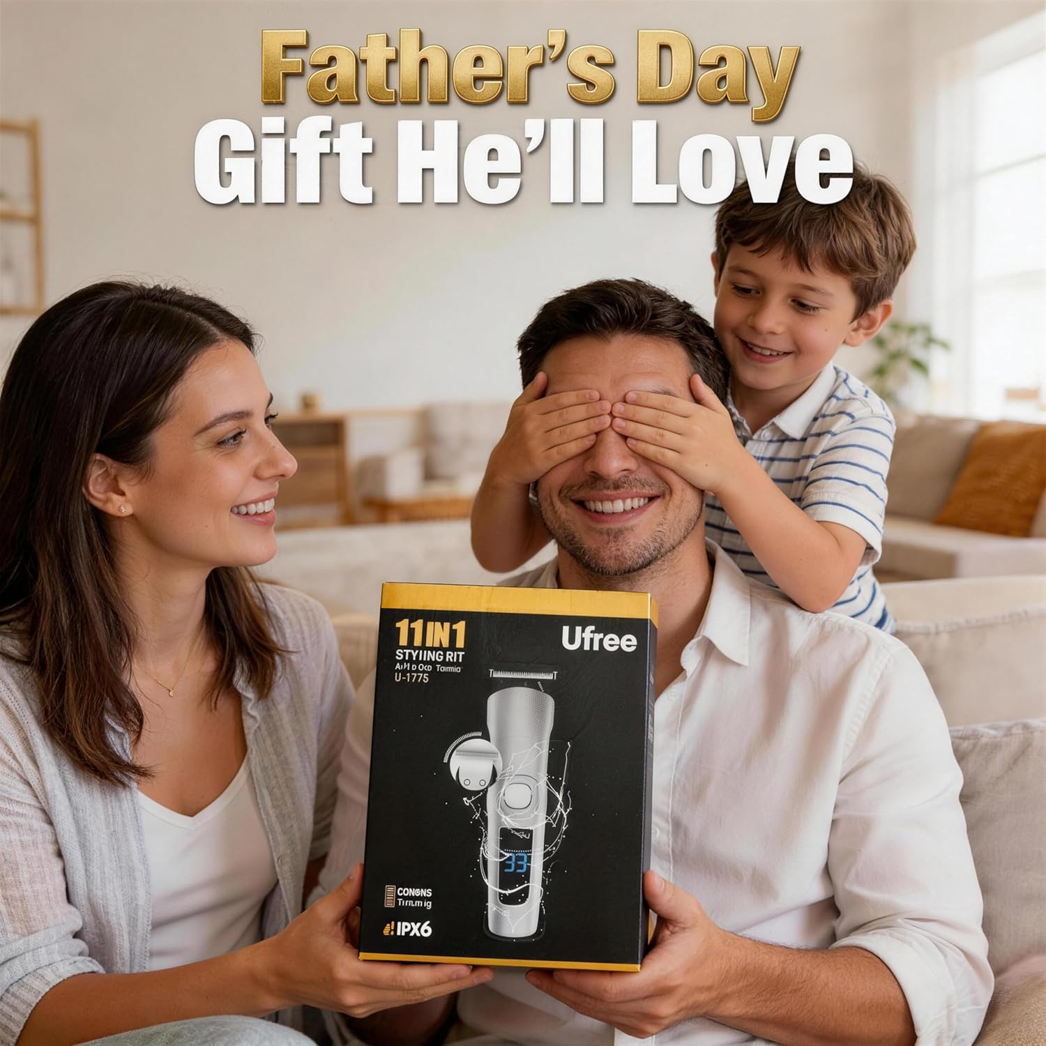 Beard Trimmer for Men, Waterproof Electric Razor for Nose, Body, Face & Mustache, Cordless Hair Clippers Shavers