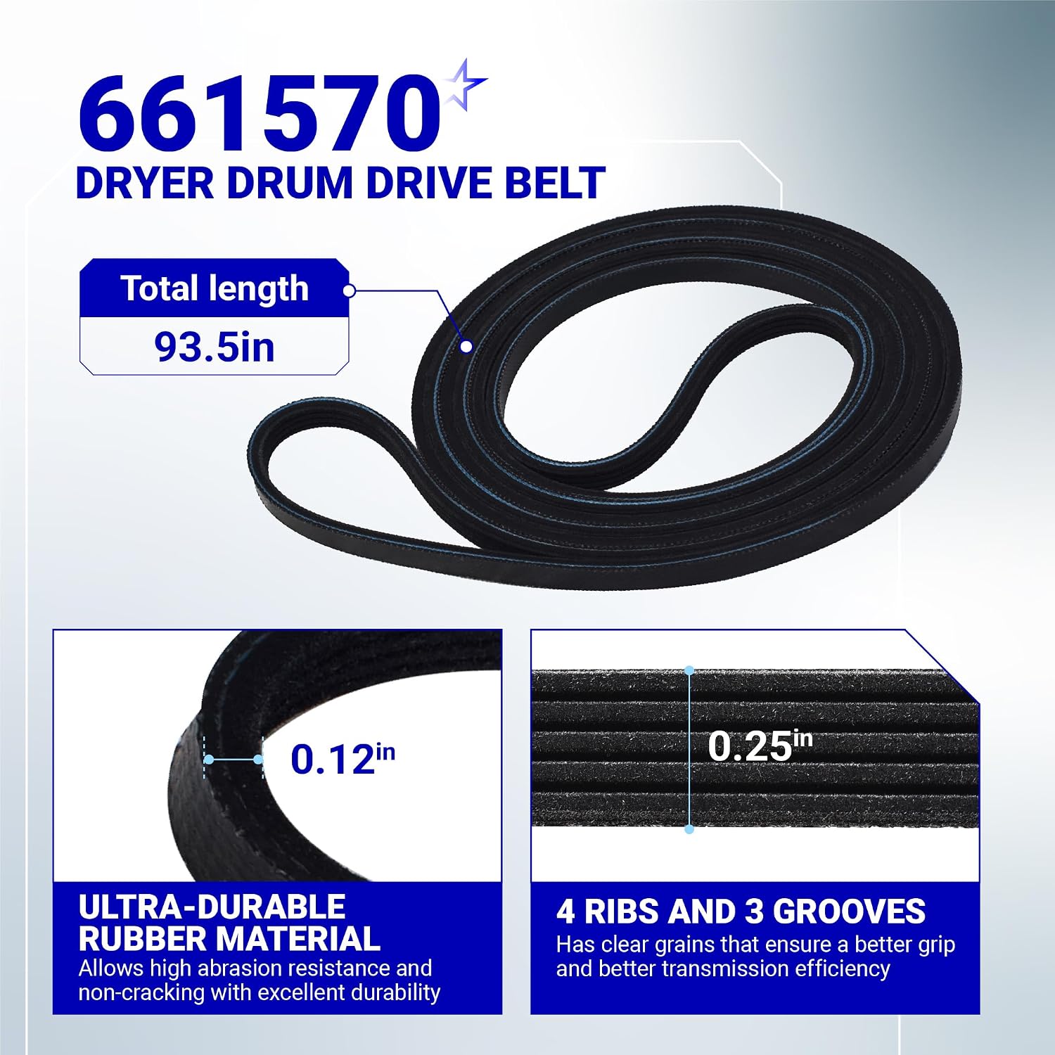 661570V 661570 & 279640 & W10837240 Dryer Drum Belt Idler Pulley Kit | Dryer Repair Kit For Whirlpool Maytag Kenmore