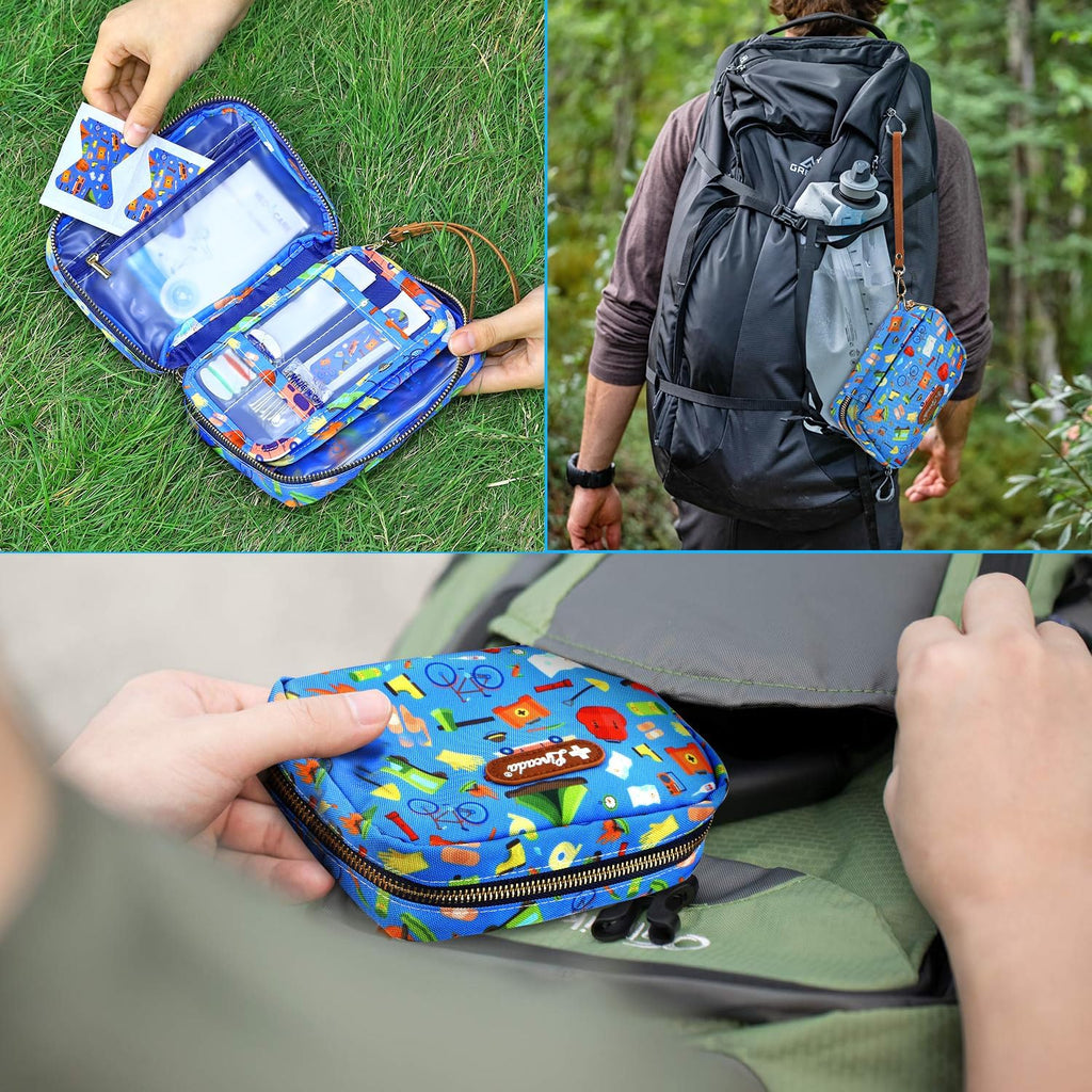 Portable Travel First Aid Kit for Kids and Adults, 143 Pieces All-Purpose Emergency First Aid Kit for Home, Car