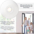 Lighted Round Door Chime Button White WH5WL, White Doorbell Button for Refits or Home Improvement, Wired Doorbell