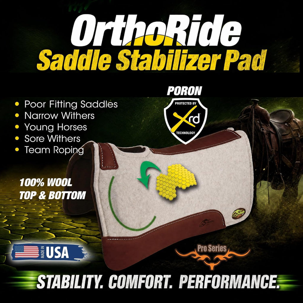 OrthoRide Correction Saddle Pad Western Saddle Pads - Made in USA