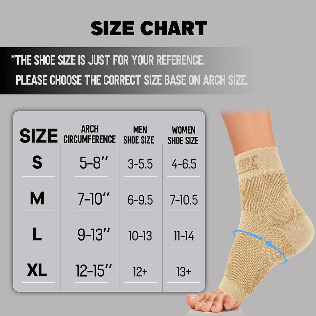 Compression Socks for Women & Men Open Toe (1 Pair) - Best Ankle Compression Sleeve for Swelling, Achilles