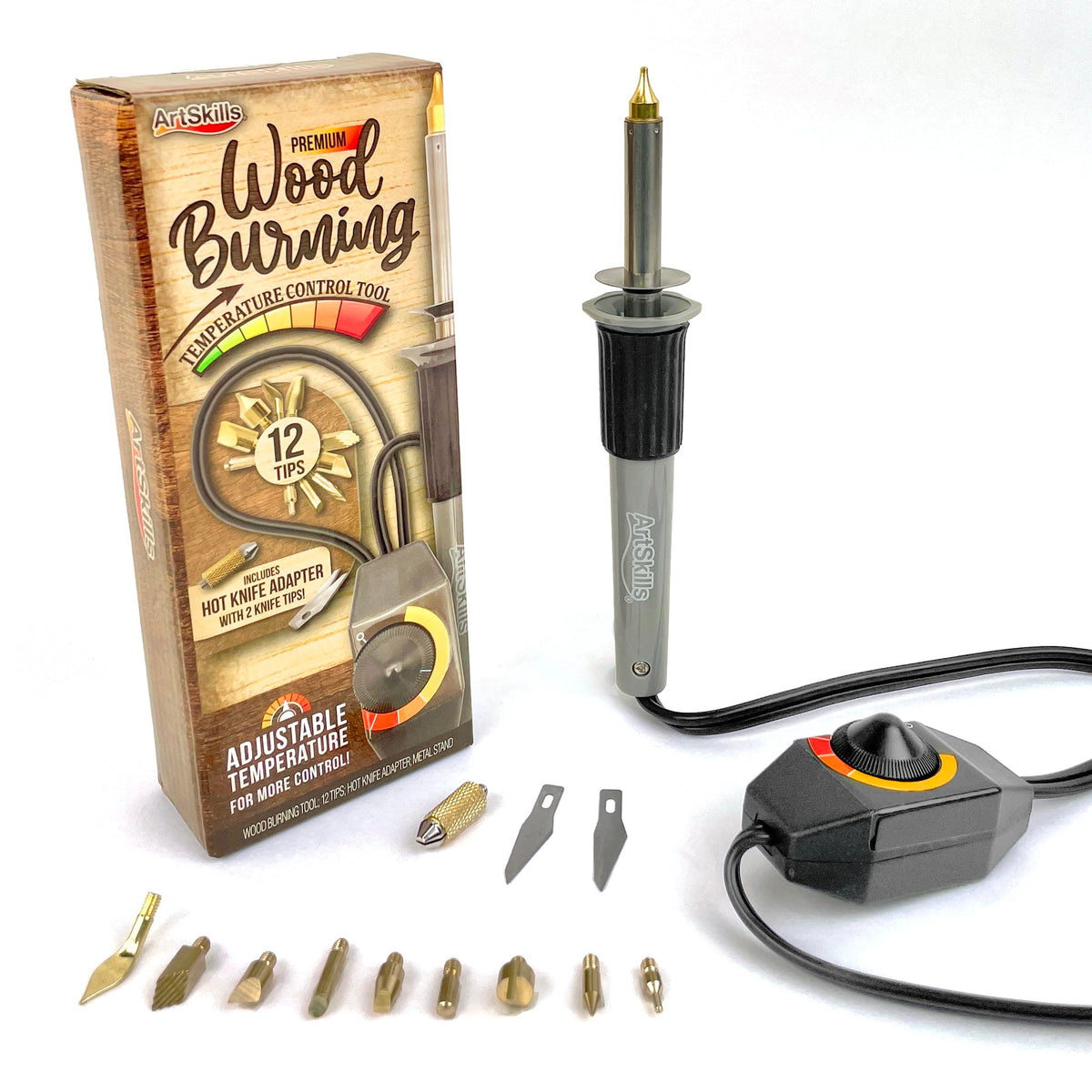 Wood Burning Tool Kit 16 Piece Adjustable Temp Wood Burning Pen