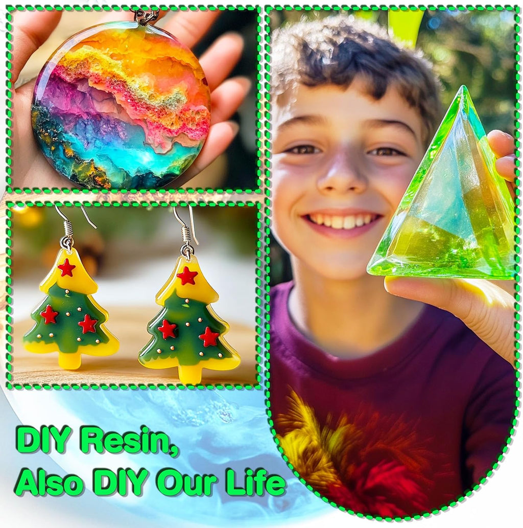 Epoxy Resin Color Pigment – 24 Colors Liquid Epoxy Dye Set with 6 Glitters, Highly Concentrated, Non-Toxic Resin