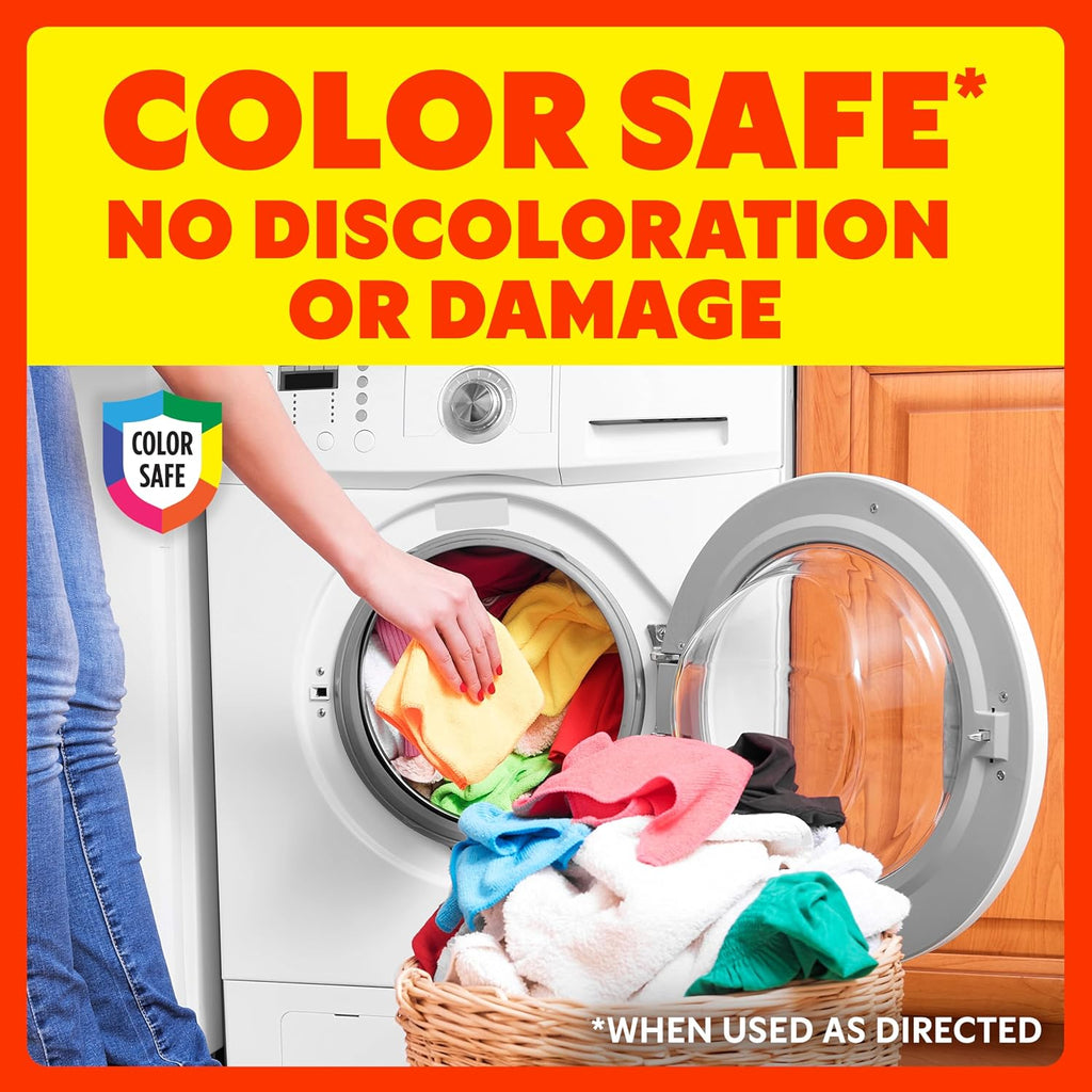 In-Wash Every-Load Booster Laundry Stain Remover, Bleach-Free & Color Safe, HE Compatible, Removes Grass, Coffee