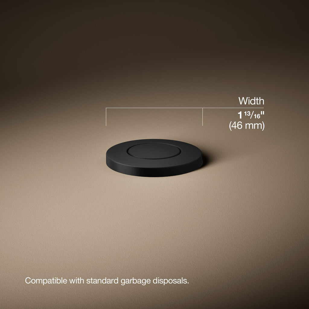KOHLER 35726-BL K-35726-BL Garbage Disposal Air Switch Button, Matte Black