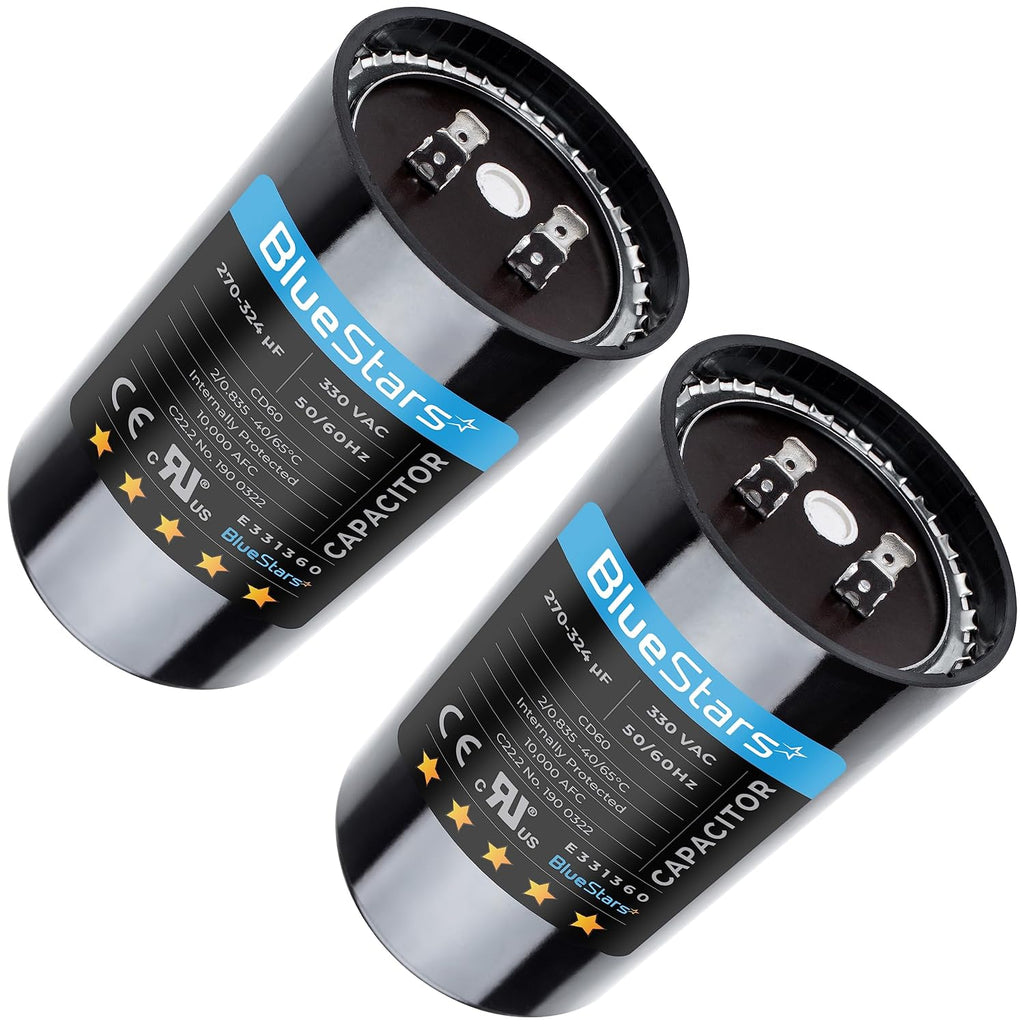 [2025 Upgraded] BlueStars 270-324 uF MFD 330 VAC Motor Start Capacitor