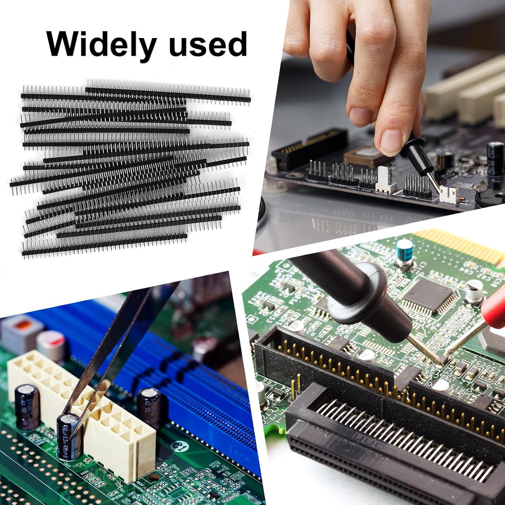 20pcs 2.54mm/0.1in Male Header Pins, 40 Pin Breakaway Strip