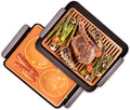 Smokeless Indoor Grill with Ceramic Coating & Adjustable Heating, Electric Removable Grill/Griddle Plate, Nonstick