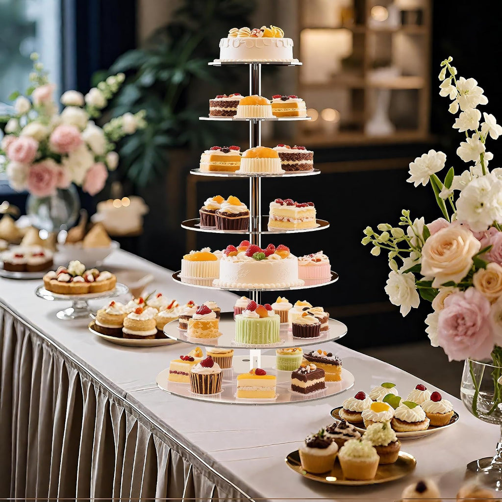 7 Tier Cupcake Stand Tiered Round Cupcake Tower for 68 Cupcakes