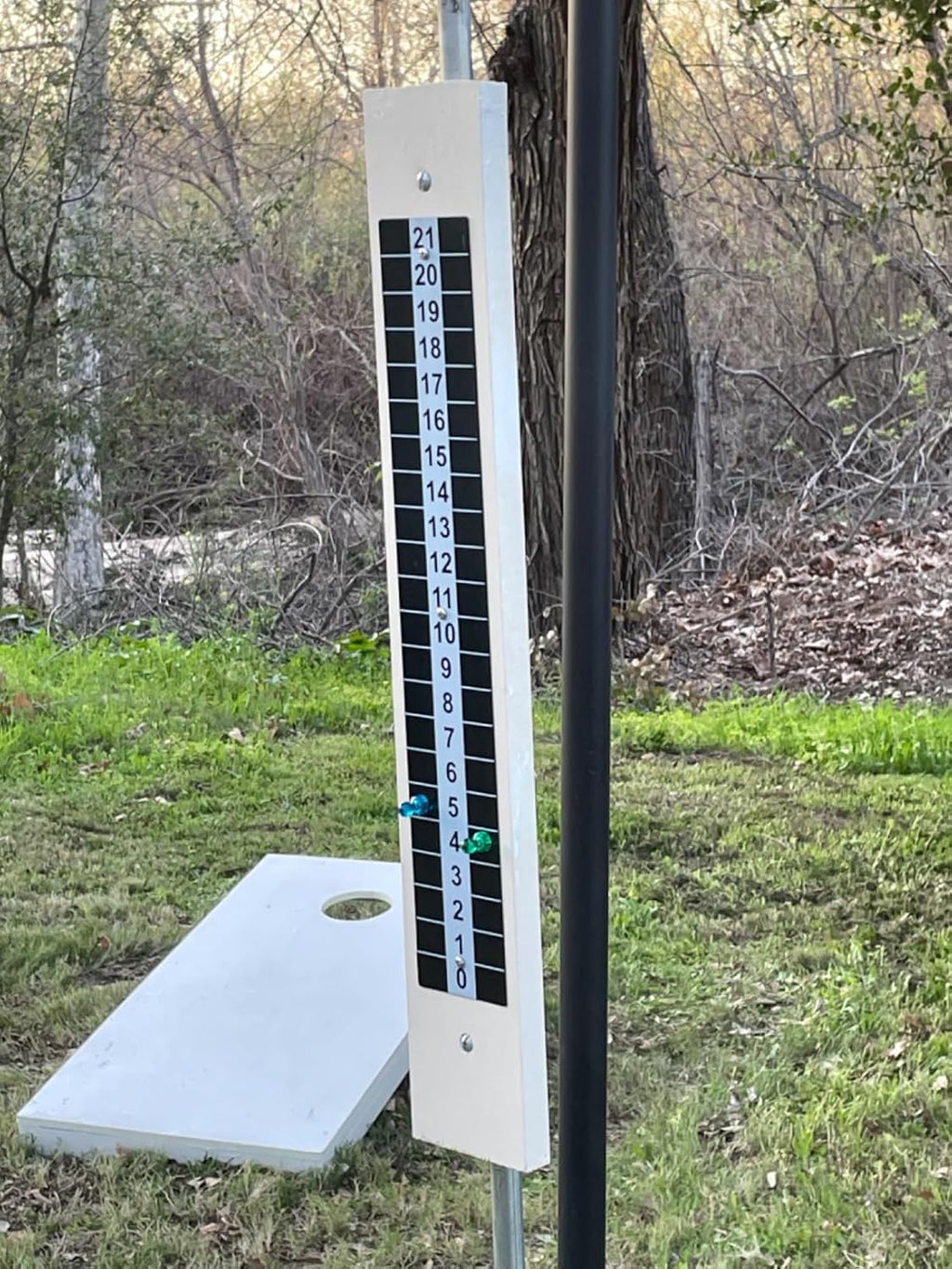Heavy Duty Steel Scoreboard - Set of 2 with Magnetic Score Keepers for Cornhole, Ladder Toss and More (17.3"H x 2.75"W)