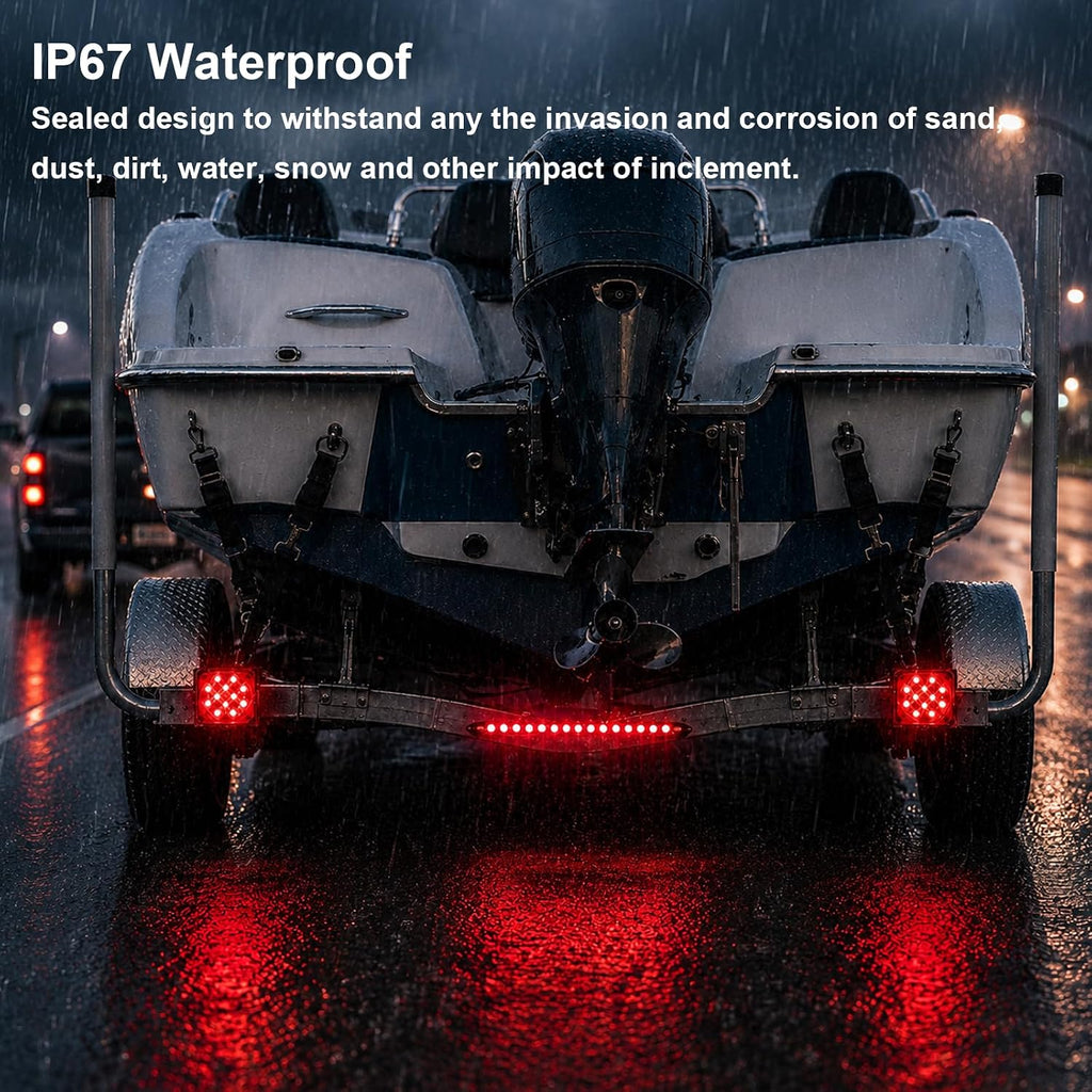 Boat Trailer Lights Kit Submersible 15-LED Brake IP67