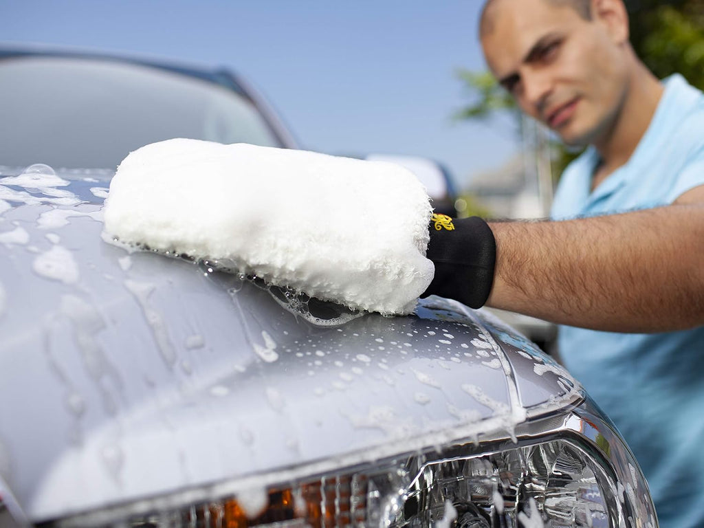 Microfiber Wash Mitt, 1 Pack | Car Wash Mitt For Diy Drivers & Detailers—Designed For Scratch-Free Washing, Use On